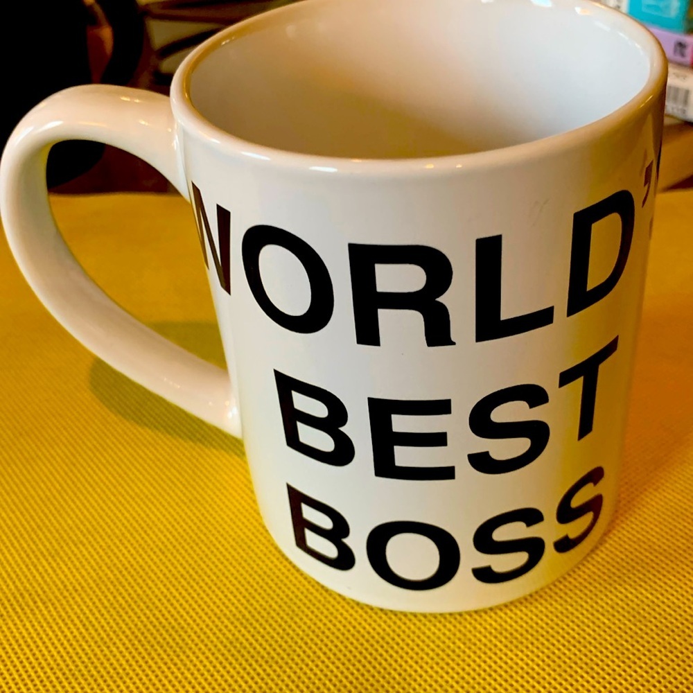 The Office WORLD’S BEST BOSS Coffee Mug ~ Dunder Mifflin Paper Company.